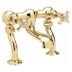 Sagittarius Churchman Deluxe Gold Deck Mounted Bath Filler