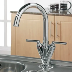 Sagittarius Contract Twin Lever Monobloc Kitchen Mixer