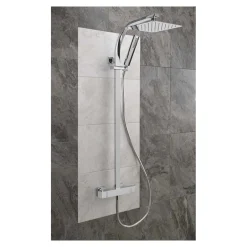 Sagittarius Curve Exposed Thermostatic Shower Valve and Rigid Riser Kit