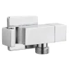 Sagittarius Deluxe Cube Outlet Elbow with Shut Off Valve & Integrated Handset Holder