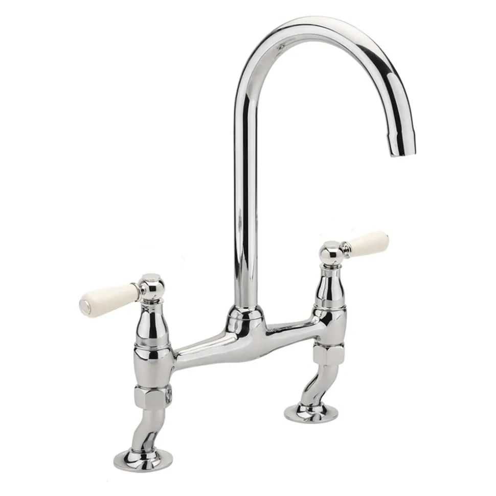 Sagittarius Kensington Lever Bridge Mixer Tap - Chrome