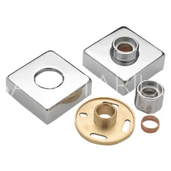 Sagittarius Square Chrome Easy Fit Bar Valve Wall Plates