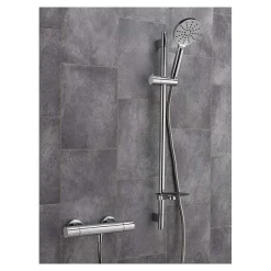 Sagittarius Viareggio Deluxe Exposed Thermostatic Shower Valve & Slide Rail Kit with Push Button Handset