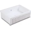 Shaws Bowland Fluted Front White Ceramic Belfast Kitchen Sink - 797 x 535mm