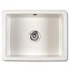Shaws Classic Inset or Undermount White Ceramic Single Bowl Kitchen Sink - 595mm x 460mm