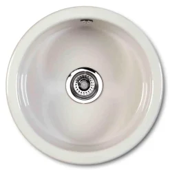 Shaws Classic Round Ceramic Single Bowl Kitchen Sink - 460mm