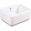 Shaws Contemporary Butler White Ceramic Single Bowl Kitchen Sink - 595mm x 460mm