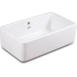 Shaws Contemporary Butler White Ceramic Large Single Bowl Kitchen Sink - 795mm x 460mm