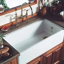 Shaws Contemporary Butler White Ceramic Single Bowl Kitchen Sink - 914mm x 460mm