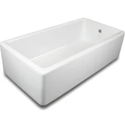 Shaws Contemporary Butler White Ceramic Single Bowl Kitchen Sink - 914mm x 460mm