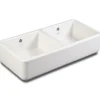 Shaws Contemporary Double Bowl Ceramic Belfast Sink - 995mm x 465mm