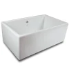 Shaws Contemporary Shaker Single Bowl White Ceramic Belfast Kitchen Sink - 762mm x 457mm