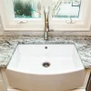 Shaws Waterside Curved Ceramic Single Bowl Belfast Kitchen Sink - 597mm x 531mm
