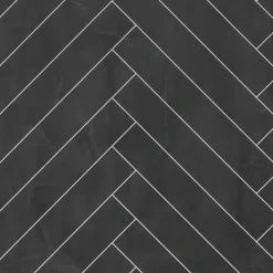 Showerwall Black Velvet Satin Herringbone Laminate Tile - 2400 x 600mm