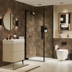 Showerwall Bronze Smoke Hydrocore Laminate Bathroom Wall Panel