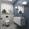 Showerwall Nordic Blue Herringbone Laminate Tile - 2400 x 600mm