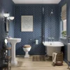 Showerwall Nordice Blue Satin Chevron Laminate Tile - 2400 x 600mm