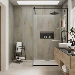 Showerwall Silverdale Limestone Hydrocore Laminate Bathroom Wall Panel