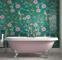Showerwall Vintage Birds Acrylic Bathroom Wall Panel