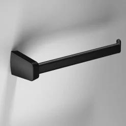 Sonia S6 Matt Black Open Towel Bar - Right Handed