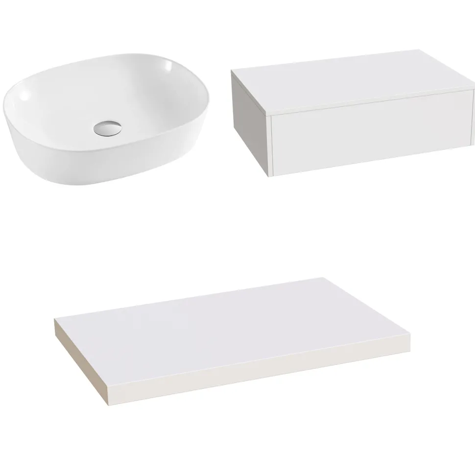Sophia Basin Shelf, Drawer Unit & Countertop Basin - 3 sizes