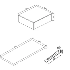 Sophia Basin Shelf, Drawer Unit & Countertop Basin - 3 sizes