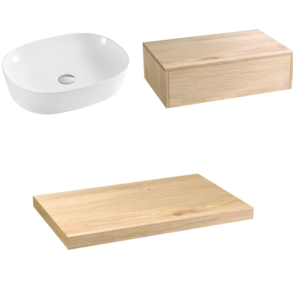 Sophia Basin Shelf, Drawer Unit & Countertop Basin - 3 sizes