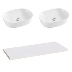 Sophia Basin Shelf with Countertop Basin - 3 sizes