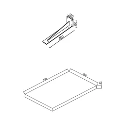 Sophia Basin Shelf with Countertop Basin - 3 sizes