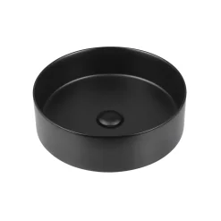 Sophia Matt Black Round Countertop Basin - 355mm