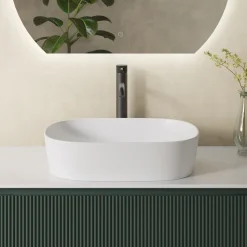 Sophia Matt White Oval Countertop Basin - 500 x 380mm