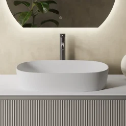 Sophia Matt White Oval Countertop Basin - 600 x 380mm