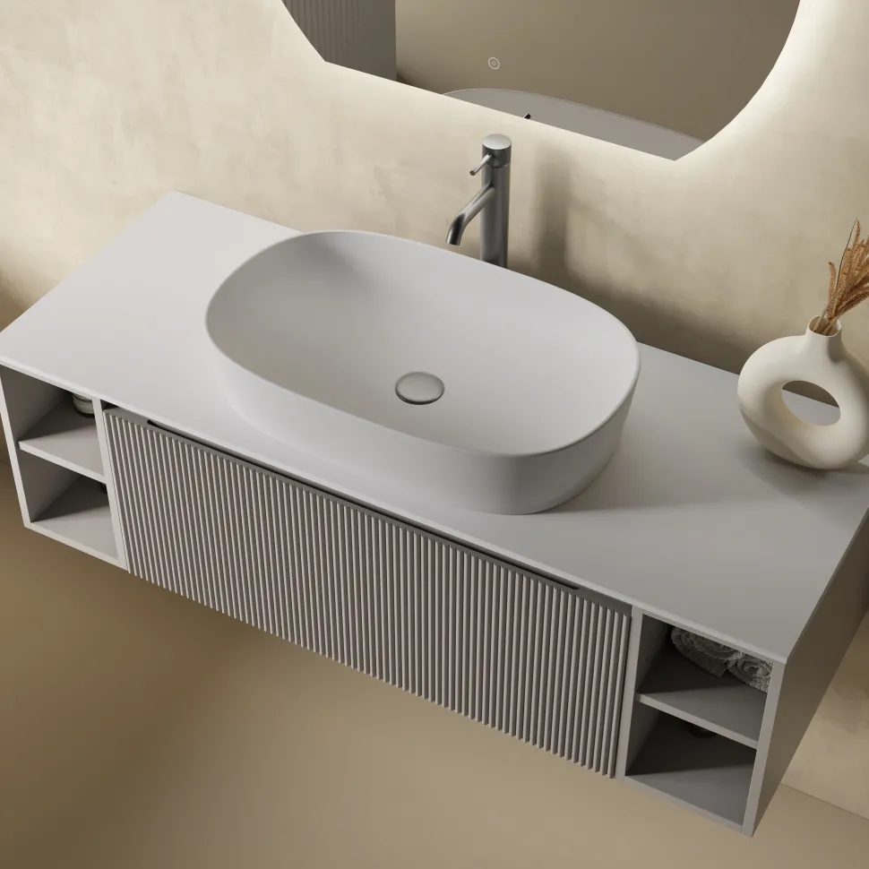 Sophia Matt White Oval Countertop Basin - 600 x 380mm