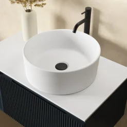 Sophia Matt White Round Countertop Basin - 410mm