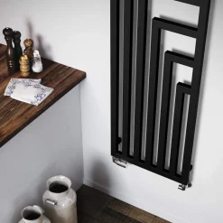 Terma Angus Heban Black Vertical Designer Radiator