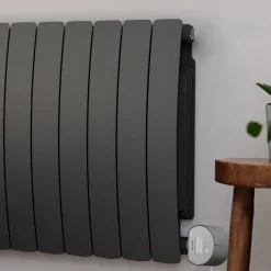 Terma Bergamo Electric Single Panel Horizontal Radiator with VEO Wi-Fi Controlled Heating Element