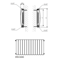 Terma Bergamo Single Panel Horizontal Radiator - 3 Sizes