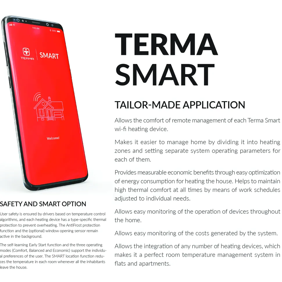 Terma Colorado Electric 3 Column Horizontal Radiator with VEO Wi-Fi Controlled Heating Element