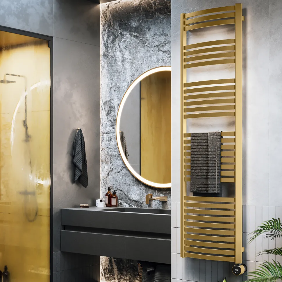 Terma Dexter Electric Heated Towel Rail with VEO Wi-Fi Controlled Heating Element
