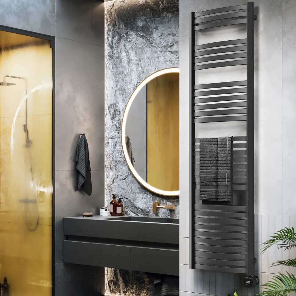 Terma Dexter Electric Heated Towel Rail with VEO Wi-Fi Controlled Heating Element