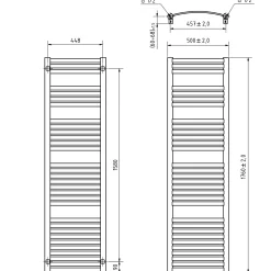 Terma Dexter Heated Towel Rail - 3 Sizes