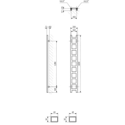 Terma Easy Ladder Heated Towel Rail - Sparkling Gravel - 3 Sizes