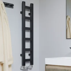 Terma Easy Matt Black Heated Towel Rail - 3 Sizes