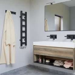 Terma Easy Matt Black Heated Towel Rail - 3 Sizes