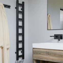 Terma Easy Matt Black Heated Towel Rail - 3 Sizes