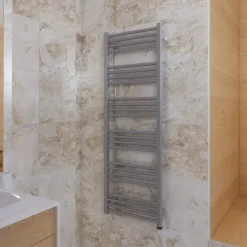 Terma Fiona One Electric Heated Towel Rail with Heating Element - Sparkling Gravel - 4 Sizes