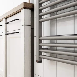 Terma Fiona One Electric Heated Towel Rail with Heating Element - Sparkling Gravel - 4 Sizes