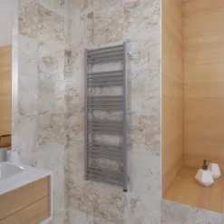 Terma Fiona One Electric Heated Towel Rail with Heating Element - Sparkling Gravel - 4 Sizes