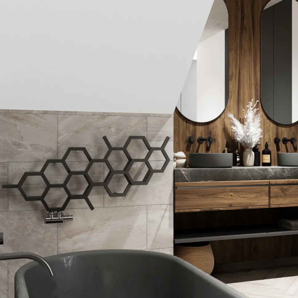 Terma Hex Steel Designer Horizontal Radiator - 502 x 1126mm