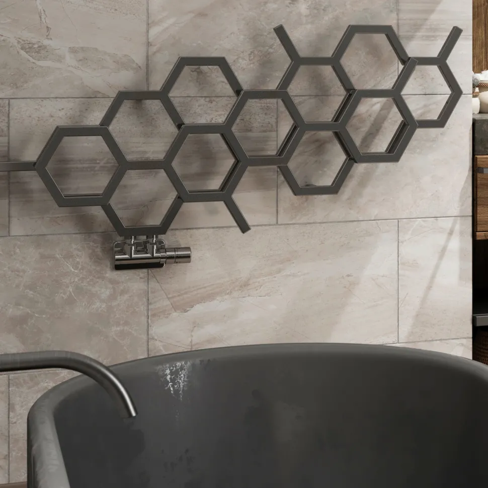 Terma Hex Steel Designer Horizontal Radiator - 502 x 1126mm